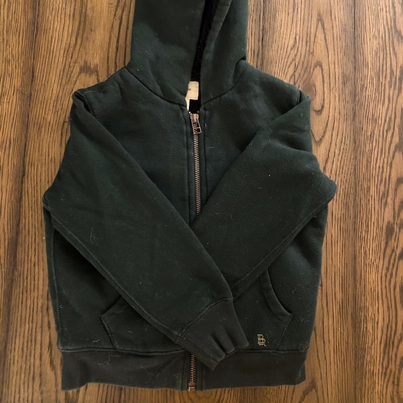 Green zip up jacket with orange stripe - Picture 2 of 4